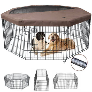 Dog exercise sale pen with top